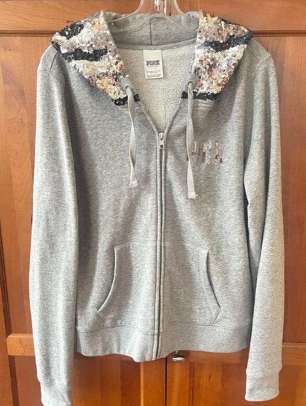 PINK Victoria's Secret Limited Edition Hoodie &Burgundy Tee & Black Leggings Set - Picture 6 of 10